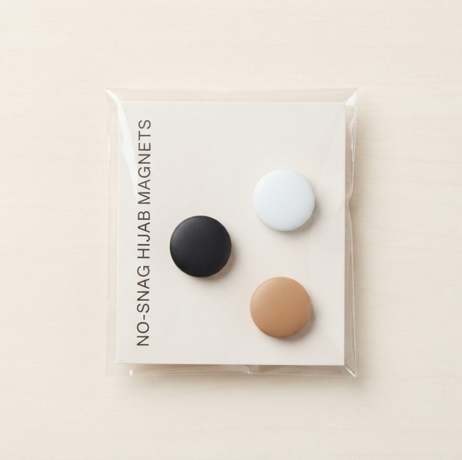 No-Snag Hijab Magnets Trio – Classic Neutrals
