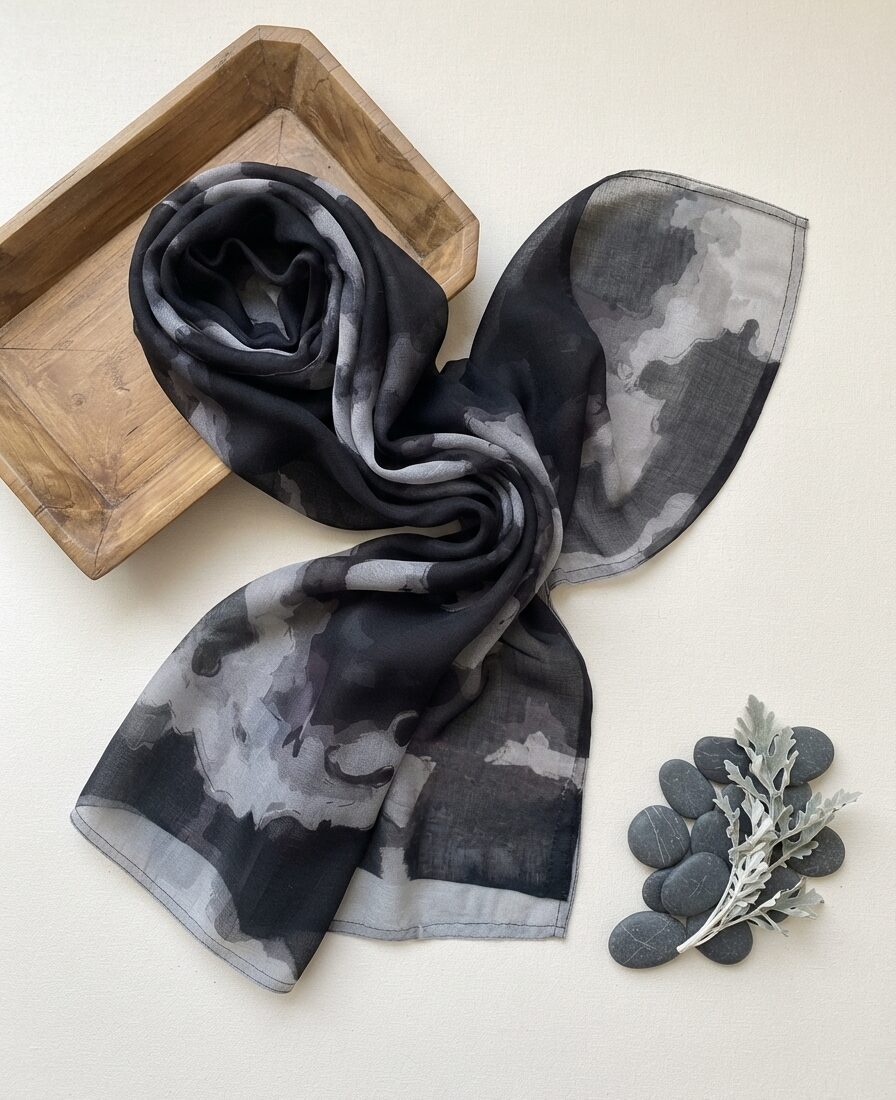 Modal Hijab – Smoky Quartz