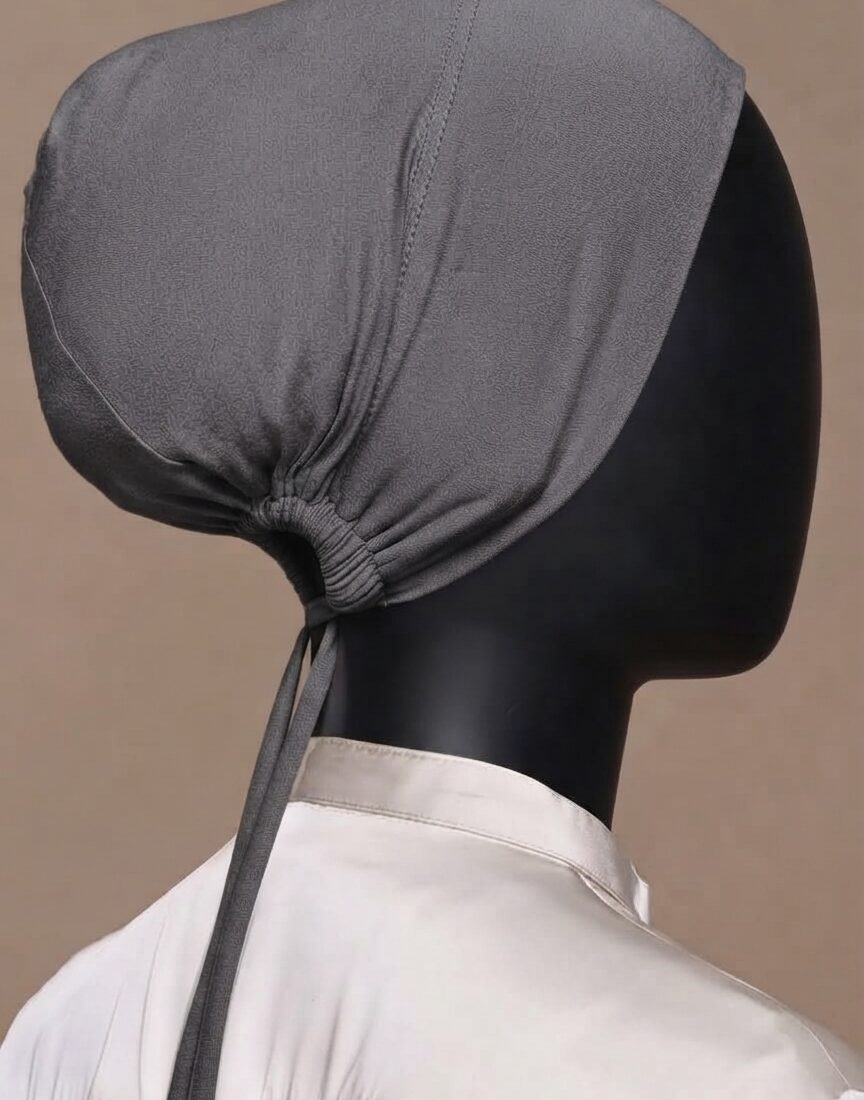 Cotton Tie-Back Undercap – Deep Grey