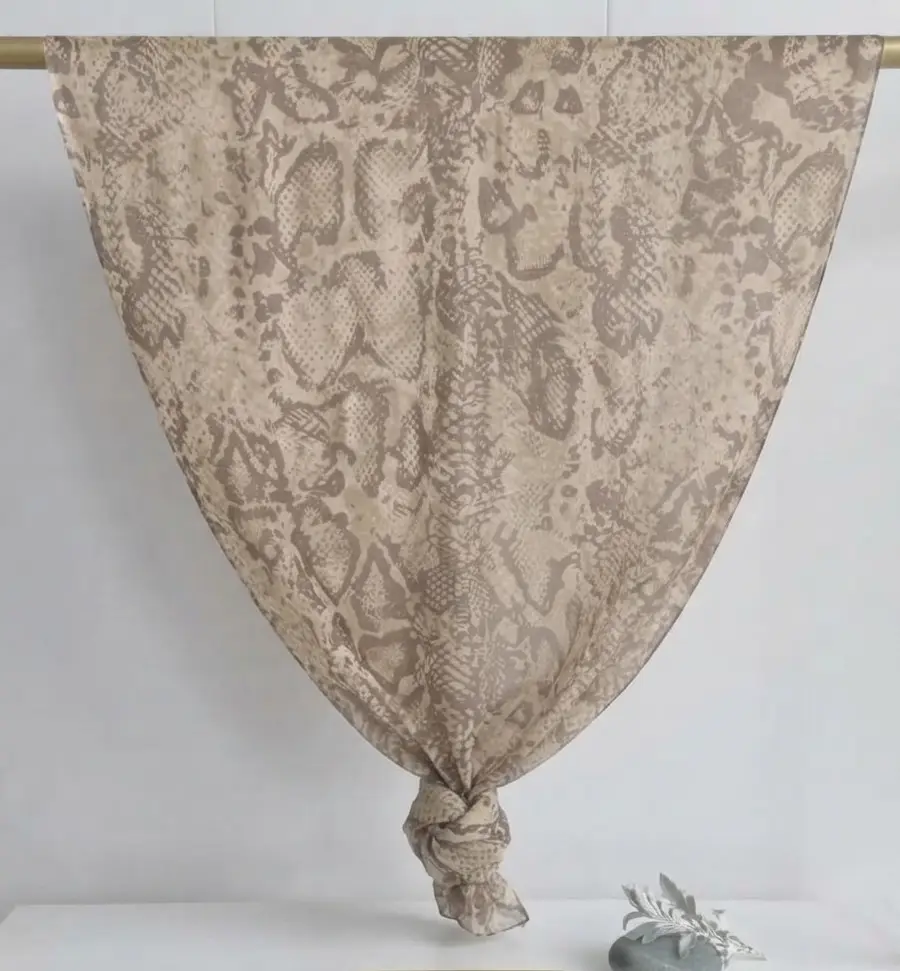 Beige and taupe subtle python print modal hijab