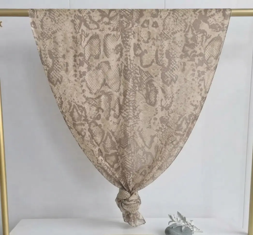 Beige and taupe subtle python print modal hijab