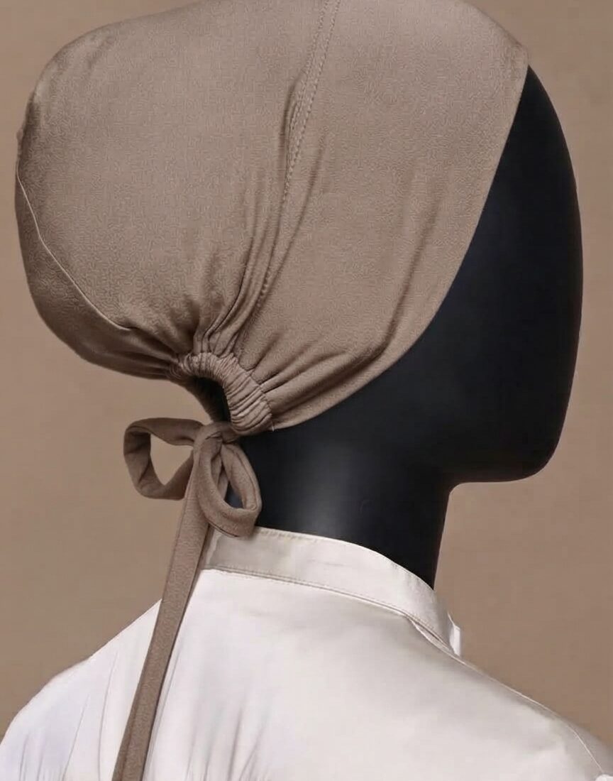 Cotton Tie-Back Undercap – Beige