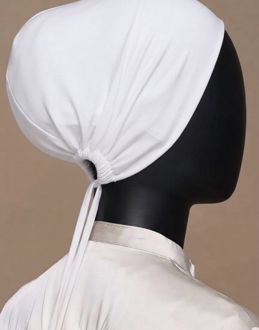 Cotton Tie-Back Undercap – White
