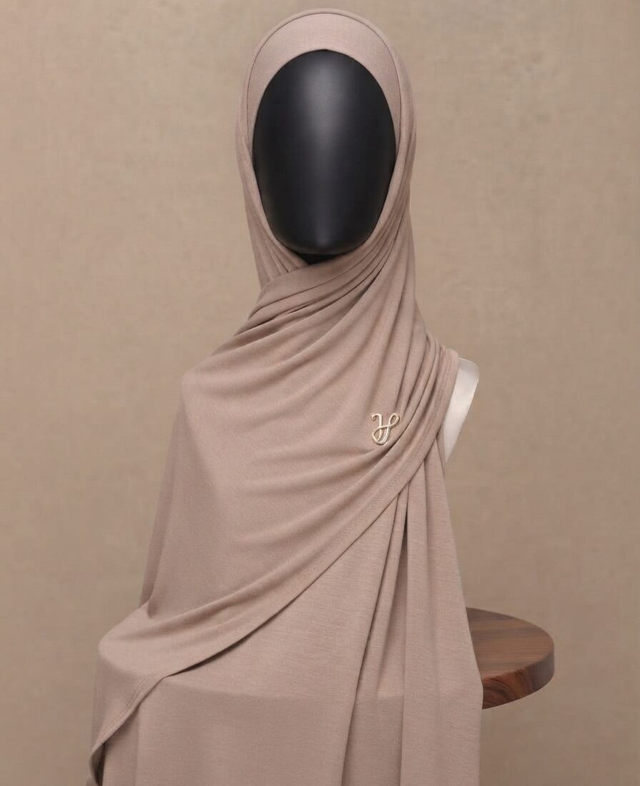 Premium Cotton Jersey Hijab – Apricot Ice