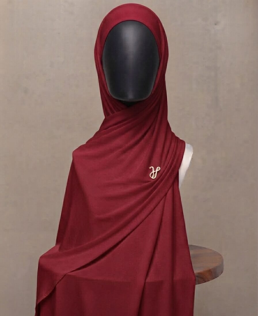 Premium Cotton Jersey Hijab – Biking Red