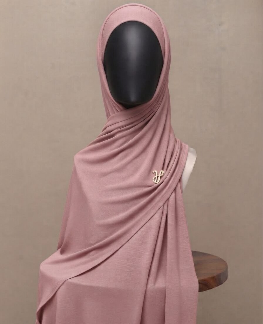 Premium Cotton Jersey Hijab – Dusty Rose