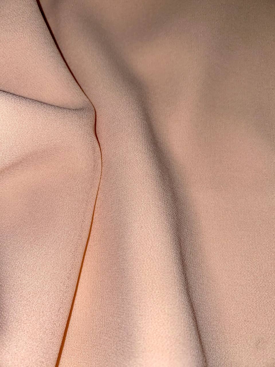 Soft blush pink premium chiffon hijab fabric close-up showing light texture and drape