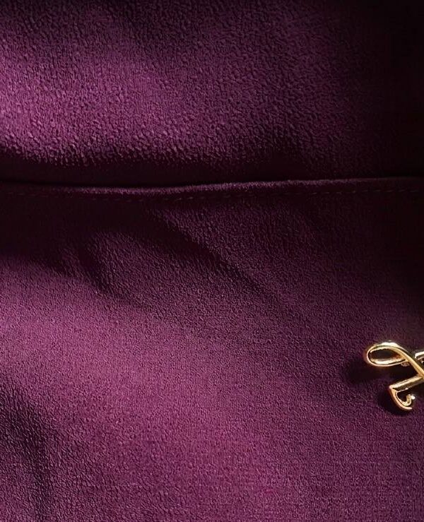 Deep aubergine plum purple textured chiffon hijab fabric drape