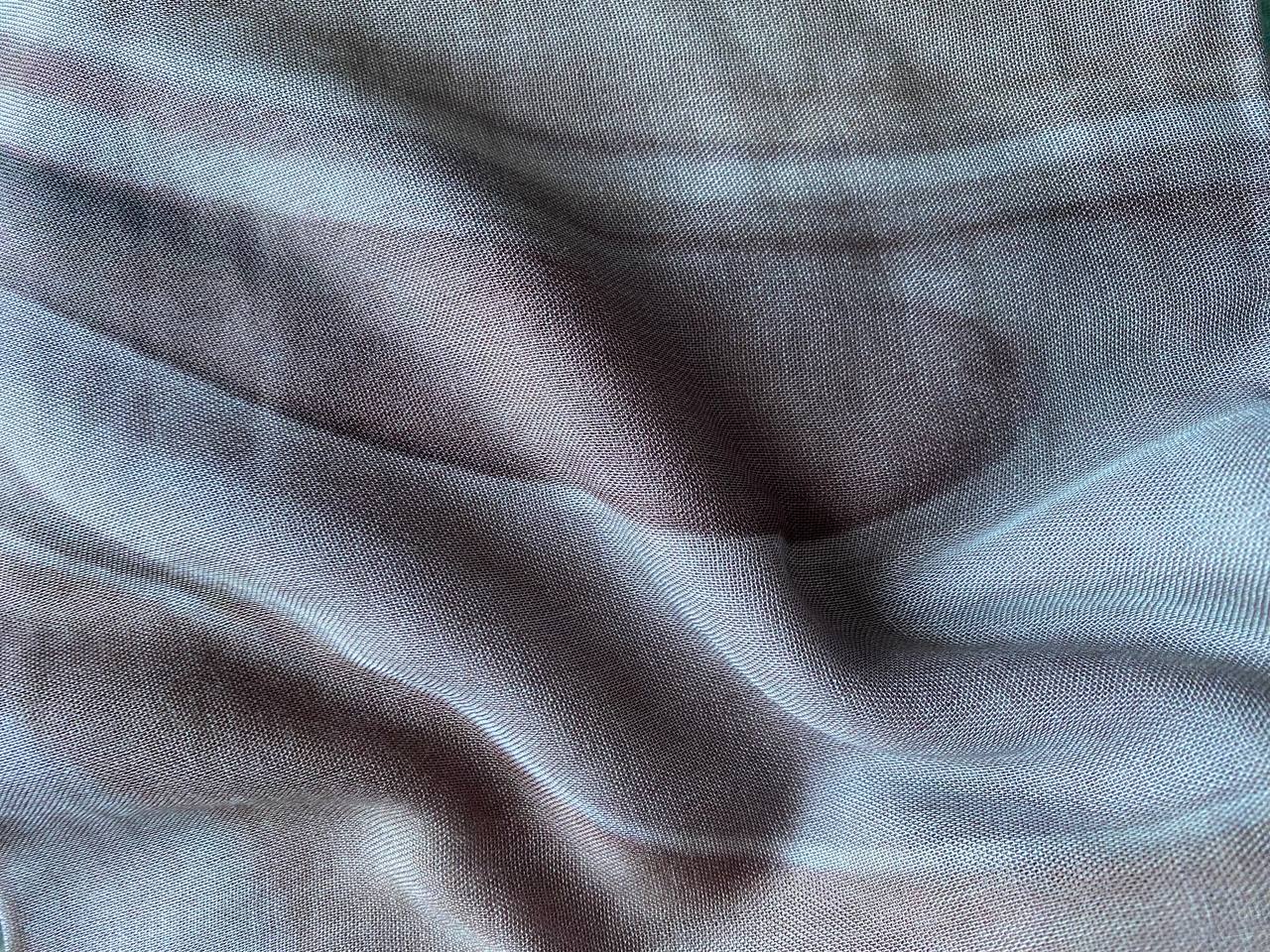 Fluid abstract smoke wave print modal hijab in taupe and grey