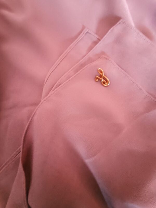 Dusty antique rose vintage pink premium chiffon hijab with signature gold charm