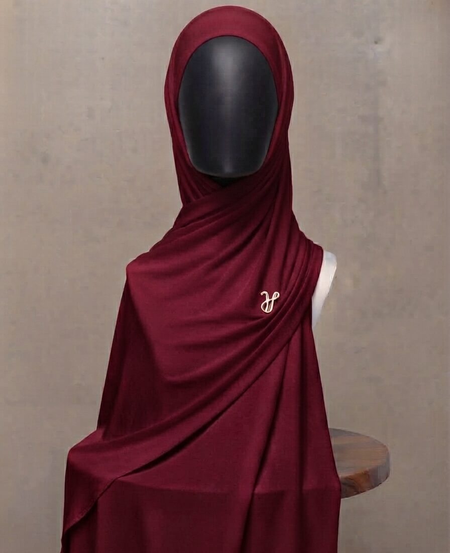 Premium Cotton Jersey Hijab – Tawny Port