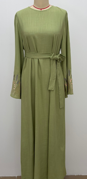 Embroidery Abaya - Green