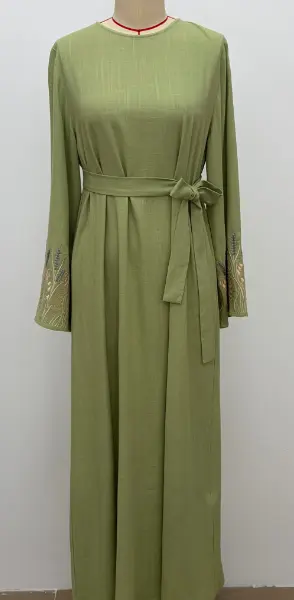 Abaya Brodée - Vert