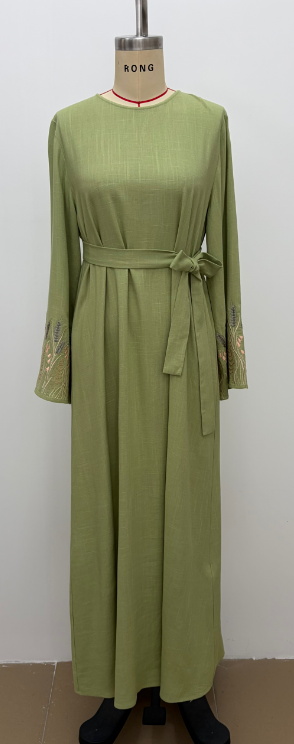 Embroidery Abaya - Green — Hoor — Abayas | Hoor