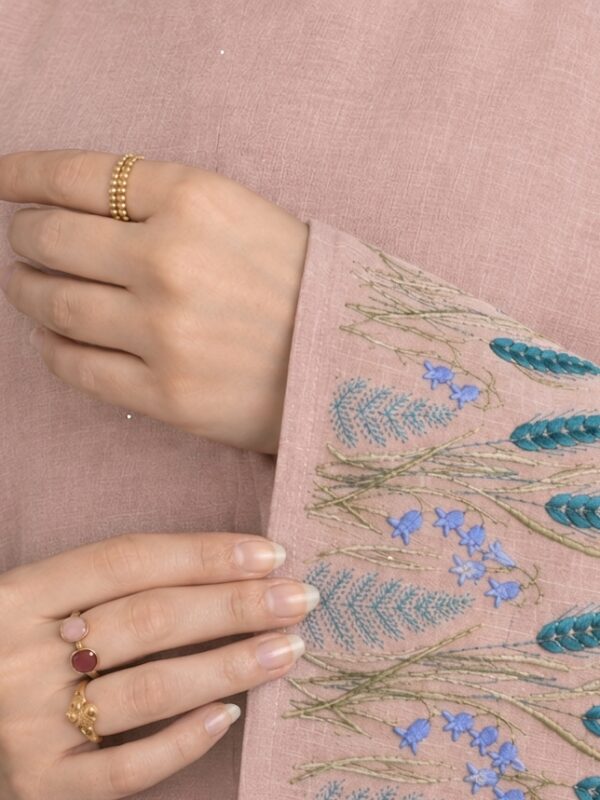 Embroidery Abaya - Pink — Hoor — Abayas | Hoor