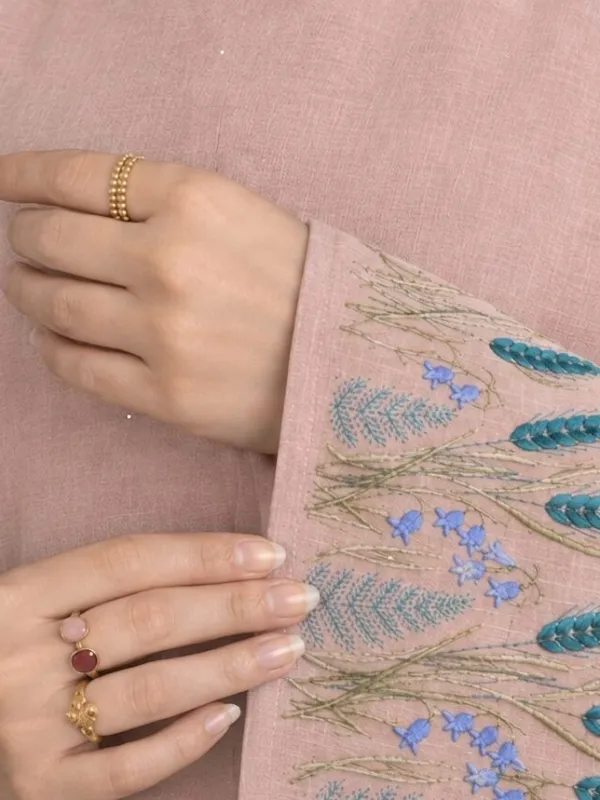 Embroidery Abaya - Pink — Hoor — Abayas | Hoor