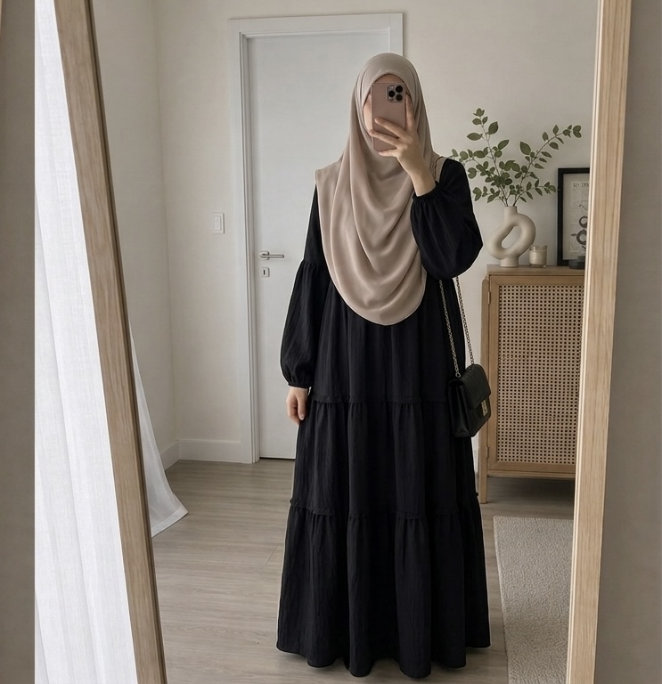 Layered dress – Black