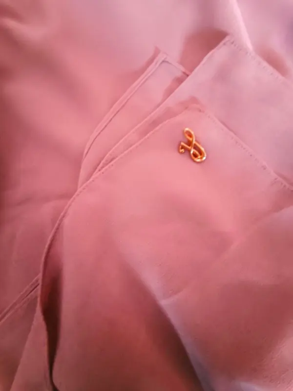 Dusty antique rose vintage pink premium chiffon hijab with signature gold charm